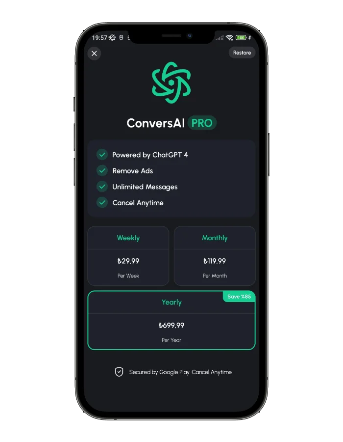 ChatGPT AI Native Android Chat App — screenshot 1
