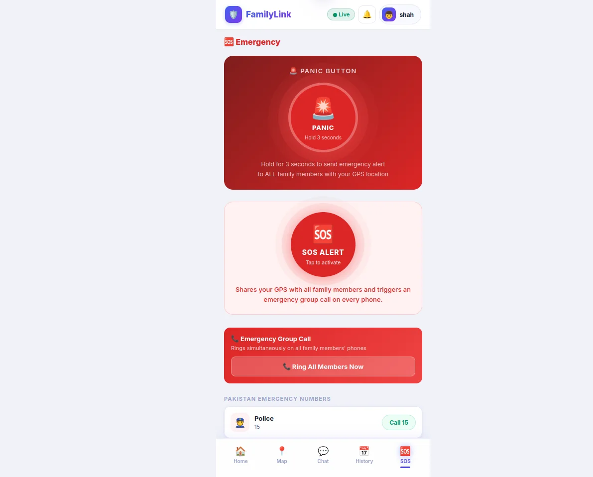 FamilyLink - Real-Time Family Safety App — screenshot 3