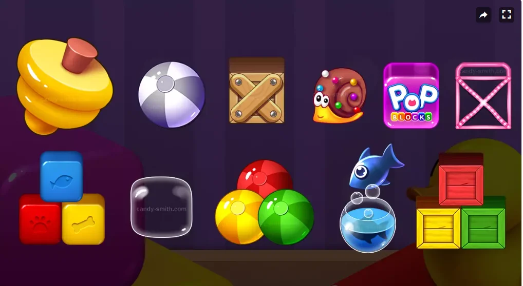 Puzzle Blocks Game Kit + PSD Source Pack — screenshot 1