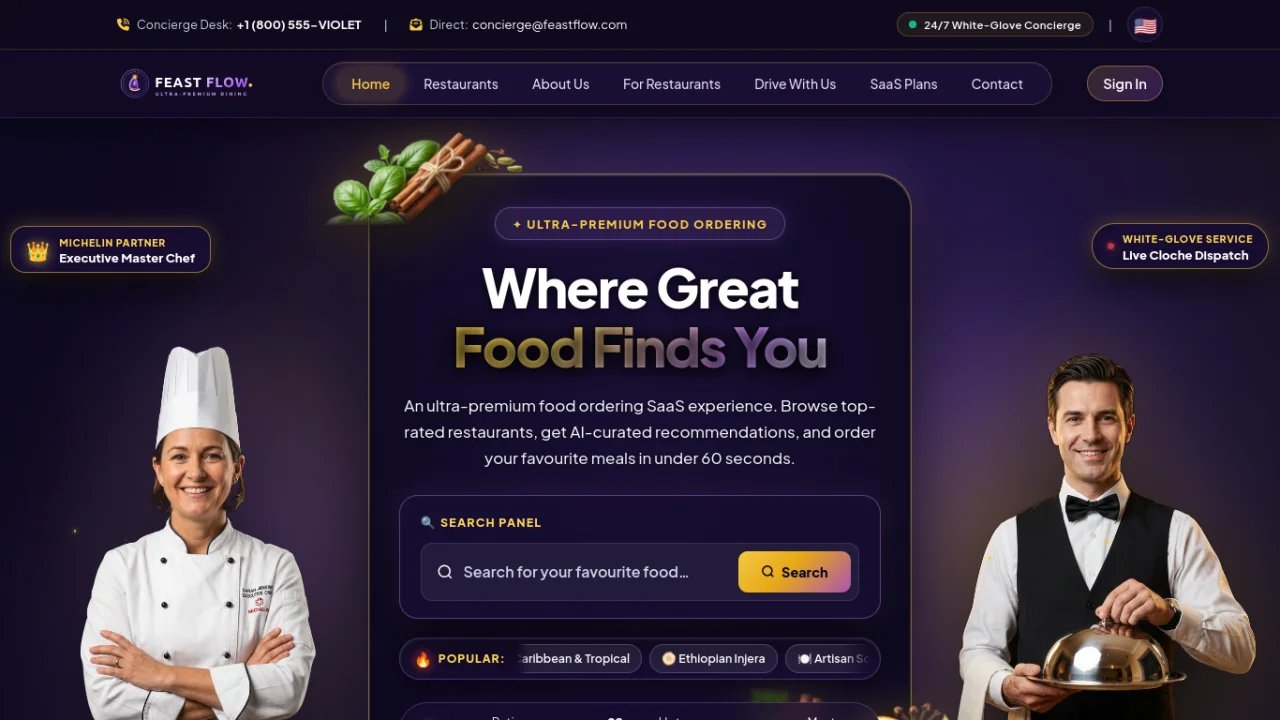 FeastFlow - Multi-Restaurant Food SaaS & POS — screenshot 2