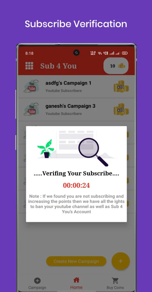 Sub4sub App Aia File Kodular UI Design App 2022 — screenshot 5