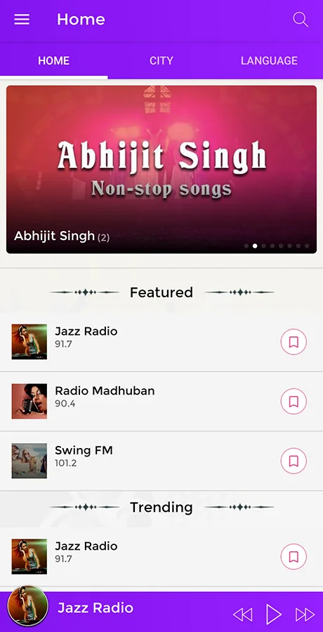 Android Radio App (Online Radio, Streaming, M3U8, M3U, MP3, PLS, AAC, FM) — screenshot 3