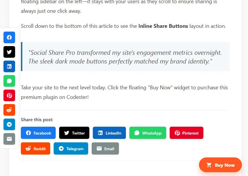 Social Share Pro - WordPress Social Plugin — screenshot 3