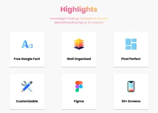 Knowledge Challenge Mobile UI Kit for Figma