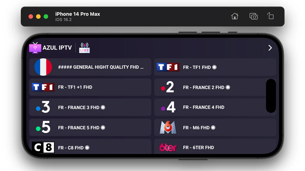 AZUL IPTV XTREAM, Multiple Format, Android TV — screenshot 4