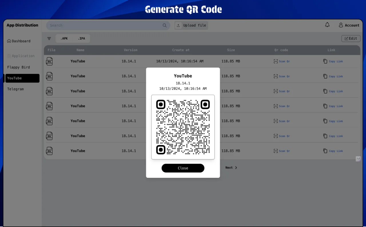 App Distribution: Effortless File Uploads for Android & iOS — screenshot 4