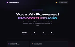 ViralForge: Ultimate AI Content Studio: