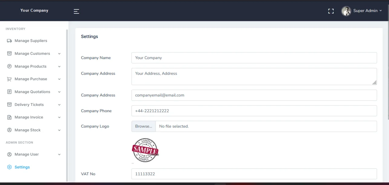 Ware House Management System — screenshot 4