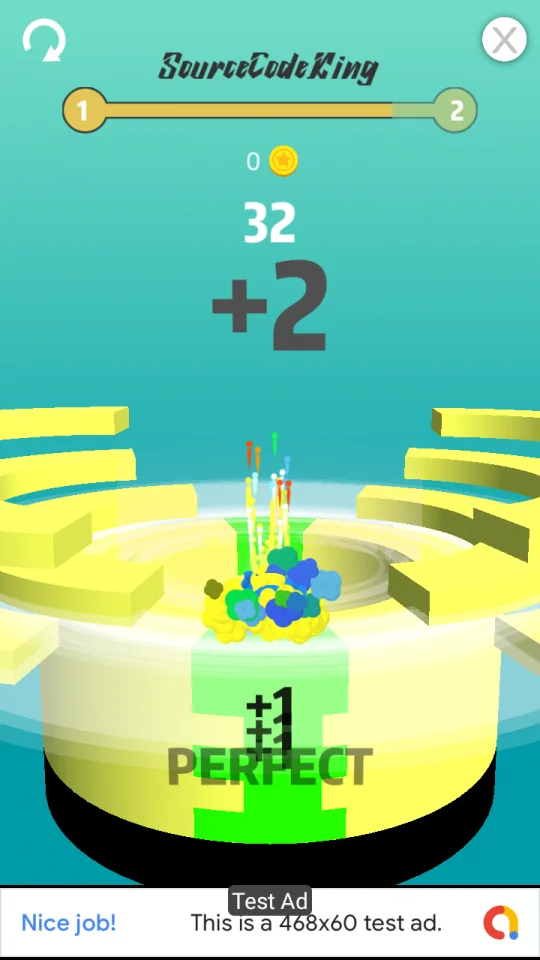 Fall to Rescue Unity Source Code AdMob Unity Ads — screenshot 2