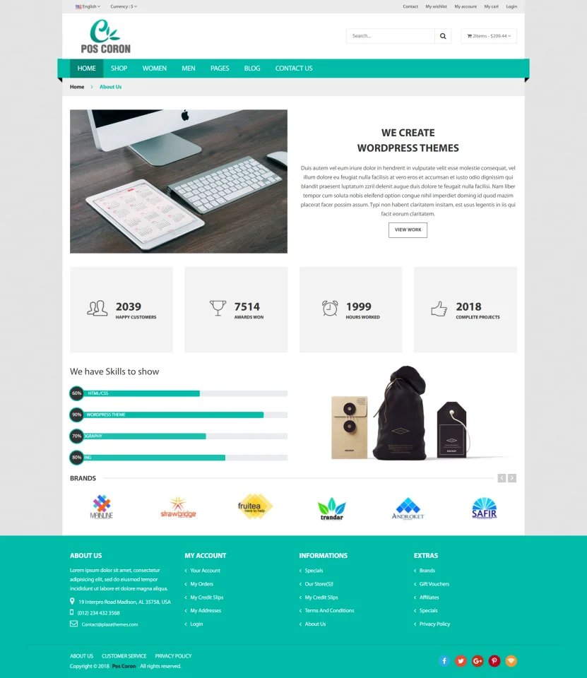 POS Coron – Responsive HTML5 eCommerce Website Template with Full Pages — screenshot 9
