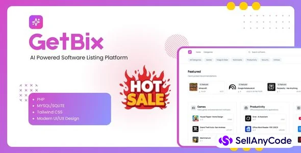 Getbix - Modern PHP Software Download Website