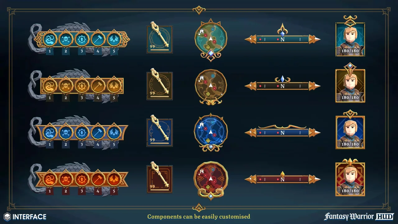 Fantasy Warrior HUD - Synty INTERFACE - GUI — screenshot 10