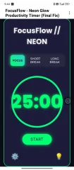 FocusFlow: Neon Glow Pomodoro Timer (HTML/CSS/JS)