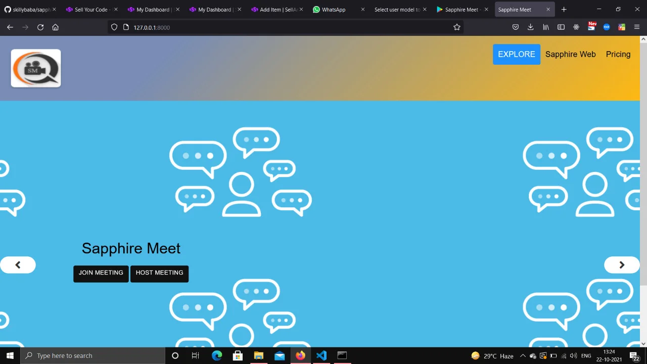 Conference Calling Application on Web-Platform — screenshot 1