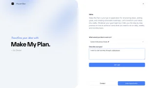 Make My Plan | Goal Planning Application