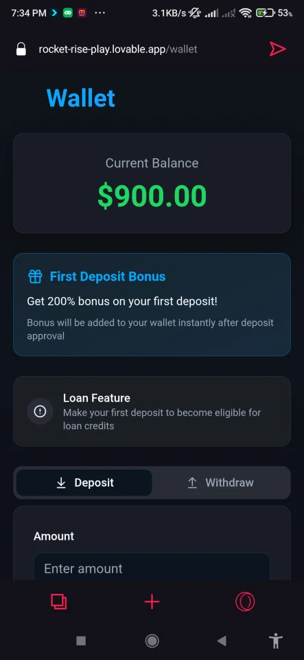 Crash Game Node.js Realtime Engine + Advanced RTP Control + Provably Fair + Referral & Wallet System (Full Admin Panel) — screenshot 8