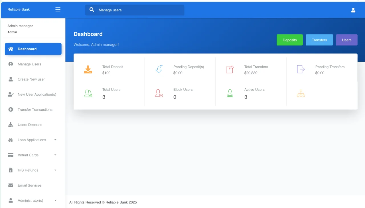 Reliable Bank Website — screenshot 5