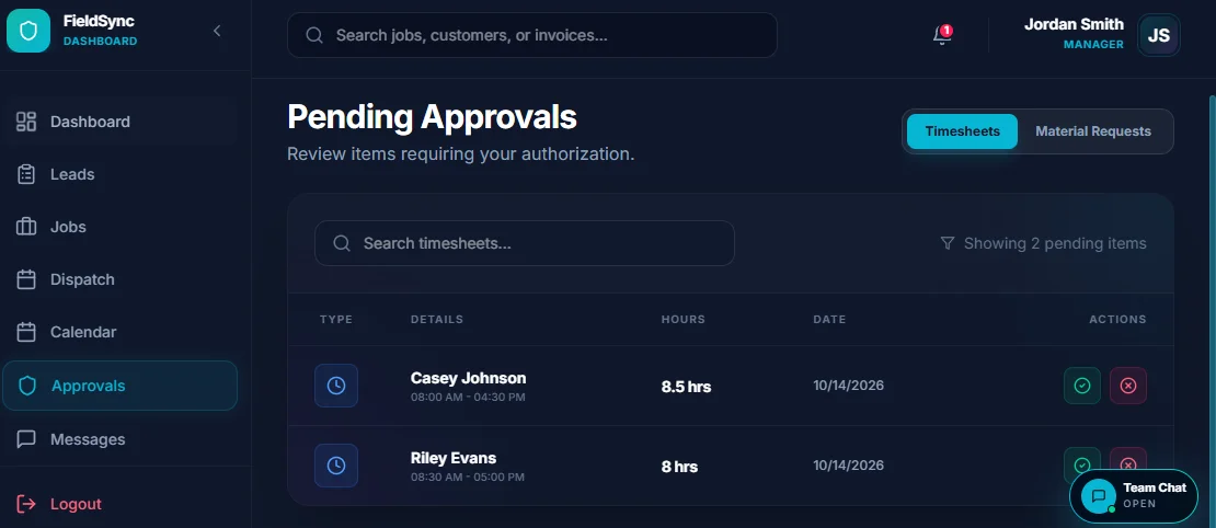 FieldSync Pro Field Service Management Platform — screenshot 3