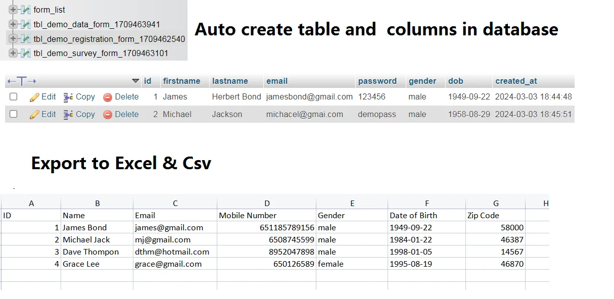 Export Excel from Form Builder — screenshot 5
