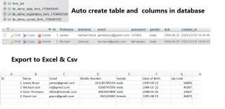 Export Excel from Form Builder