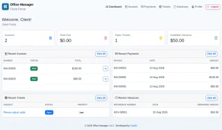 OpsHub - Office Manager with Invoicing, HR & Client Portal Suite