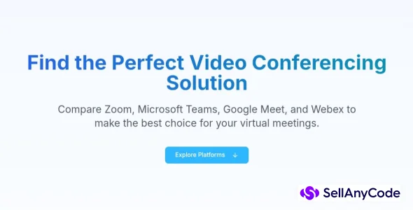 Video Conferencing Comparison Landing Page