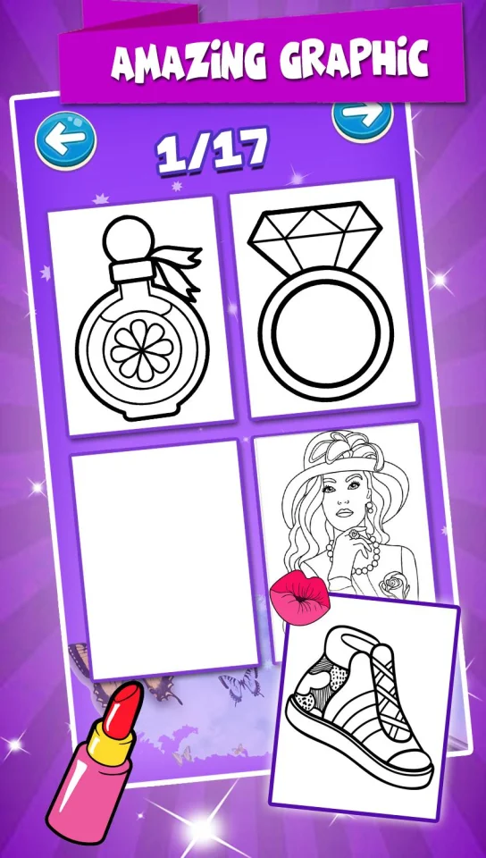 Beauty Coloring Pages Fashion Drawing Game — screenshot 3
