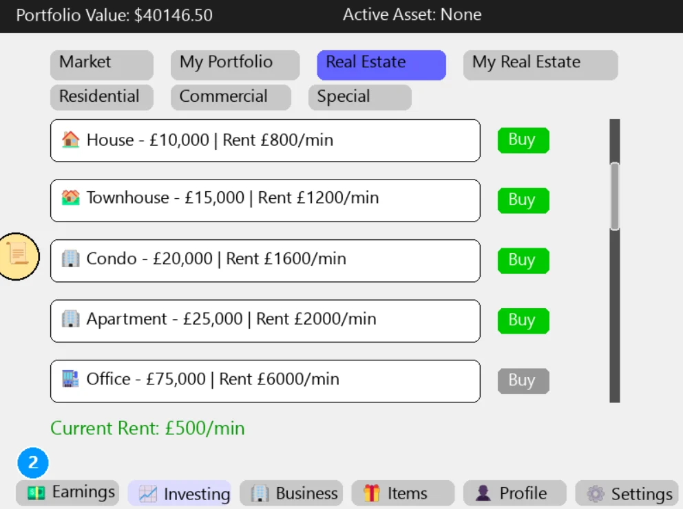 Business Empire Clicker Game with Python & Pygame — screenshot 2