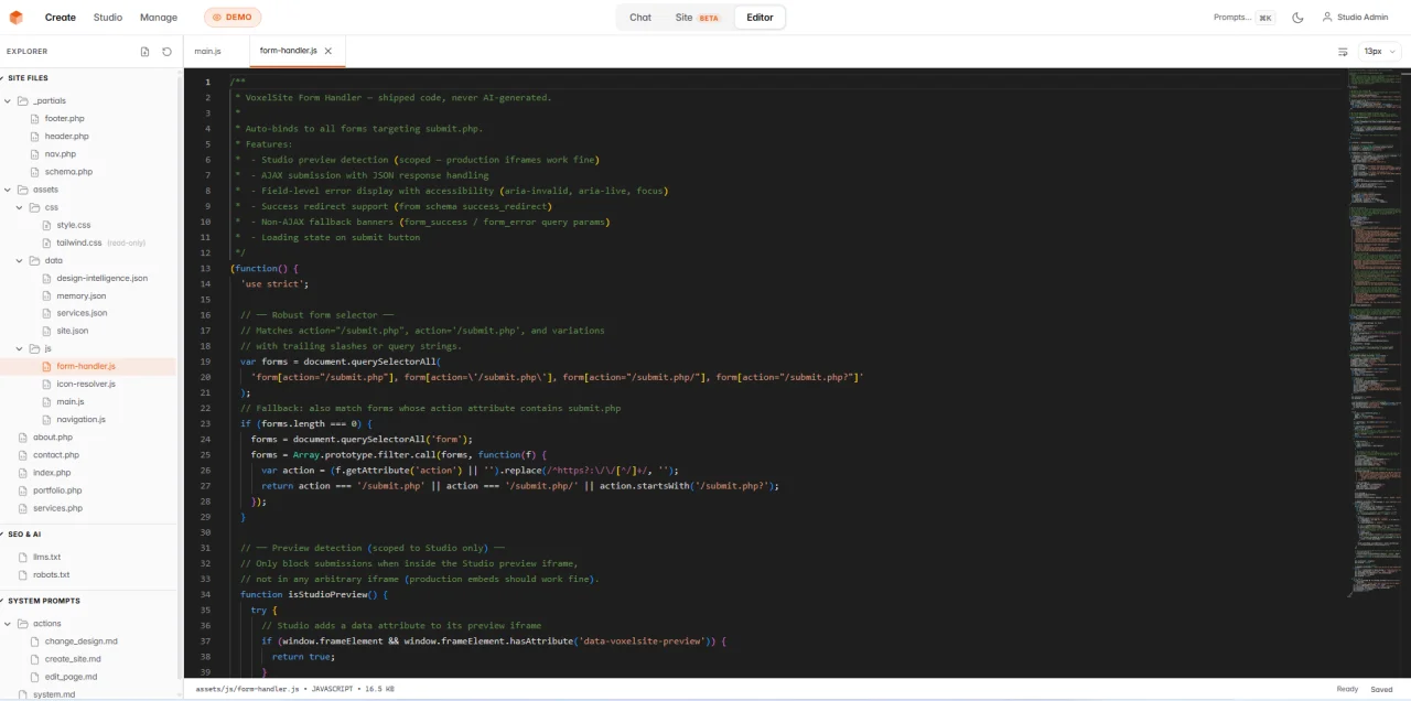 VoxelSite AI-Powered Website Builder & Self-Hosted CMS — screenshot 3