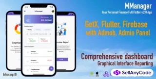 MManager, Financial Full Flutter v.2.8 App, with API & Admin Panel Backend