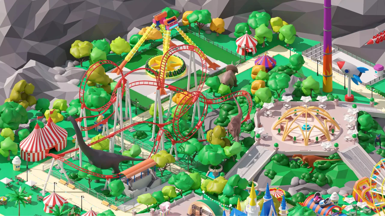 Amusement Park - Low Poly 3D Models Pack — screenshot 1