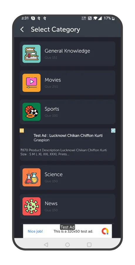 Qearner – Quiz App | Android Quiz Game with Earning System + Admin Panel — screenshot 4