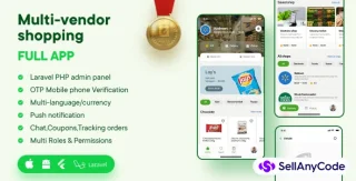 Multi Vendor E-Commerce Solution (Customer and Delivery Apps (Flutter), Admin Panel (PHP Laravel))