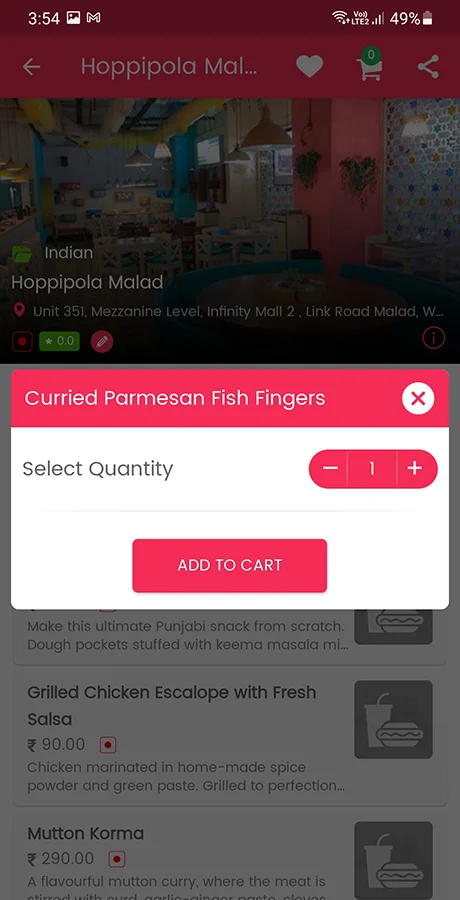 Viavi Food Delivery Android App — screenshot 2
