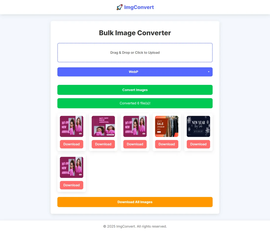 All-in-One Image Converter Convert JPG, PNG, WEBP, GIF & More — screenshot 4