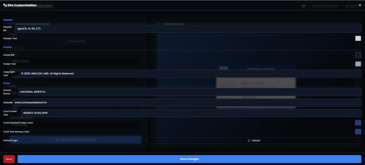 Student ID Card Generator with Admin Customization — screenshot 4