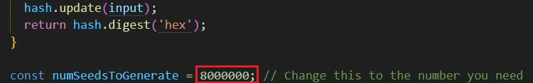 Server Seeds and SHA 256 Creator (JavaScript Version) — screenshot 1