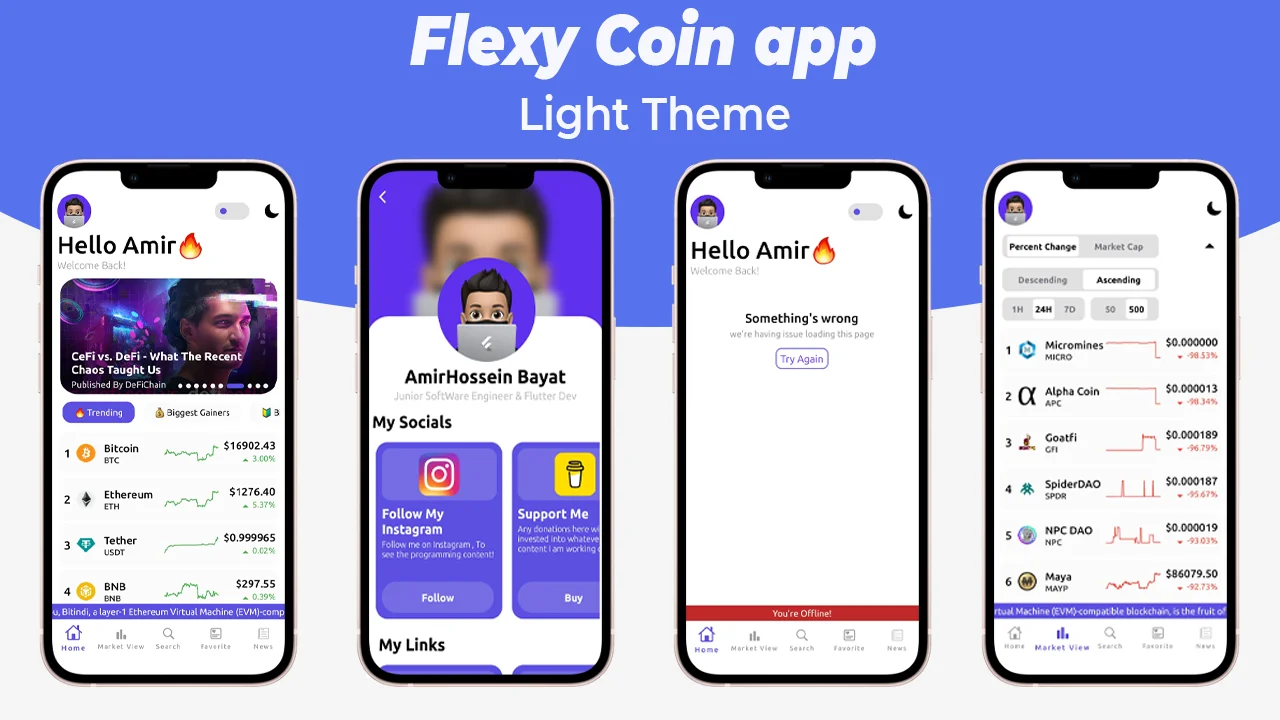 FlexyCoin - Cryptocurrency App — screenshot 1