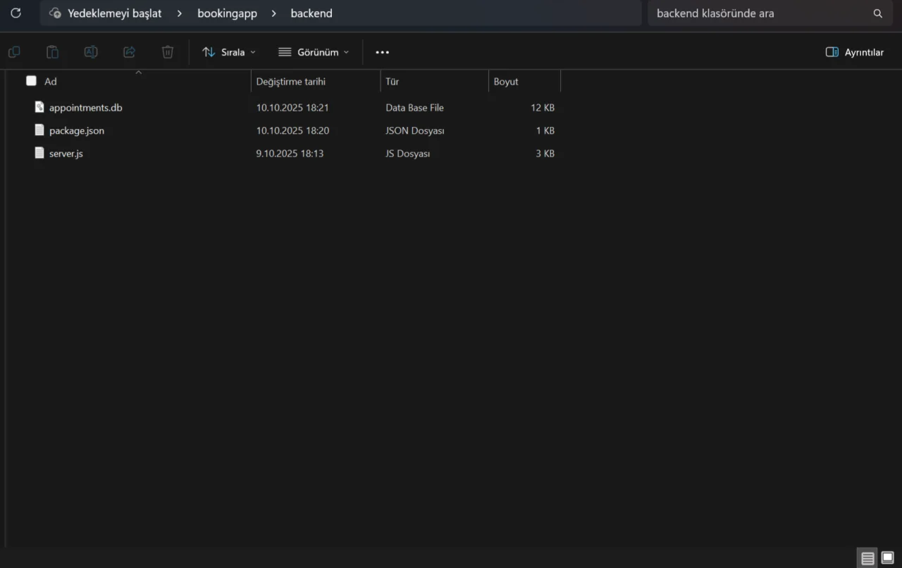 Full Stack Booking System — screenshot 4