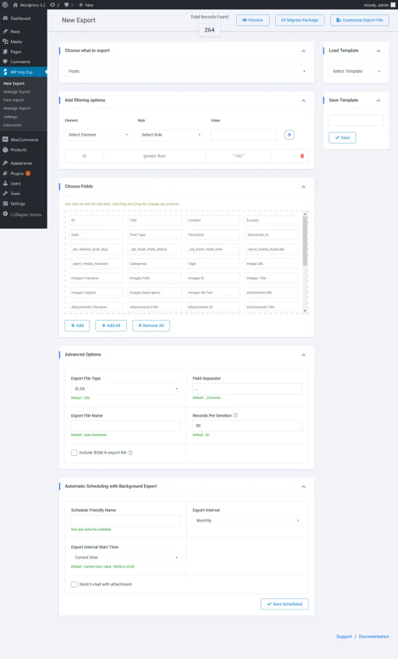 WP Import Export — screenshot 5