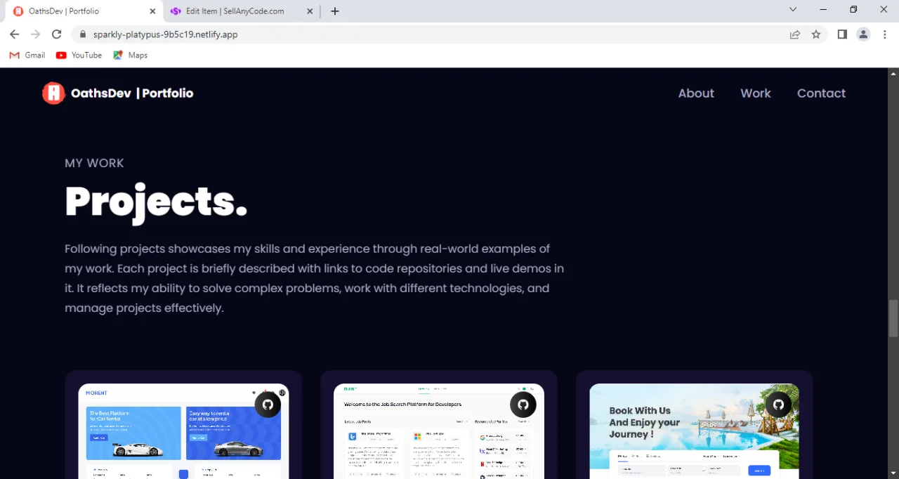 3D Modern Portfolio Web — screenshot 5