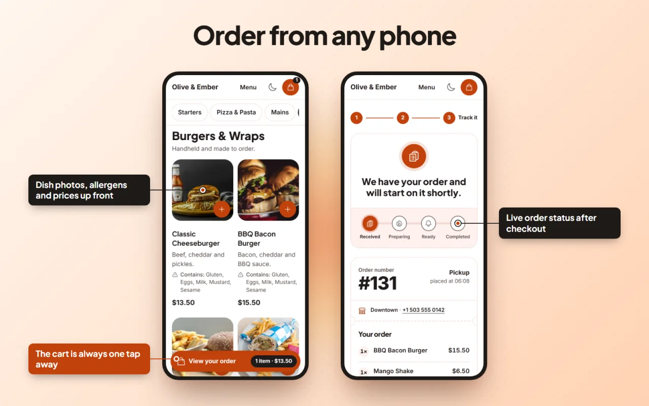 Dine With Us - Laravel Restaurant Ordering, QR Menu, POS & Kitchen Display — screenshot 1