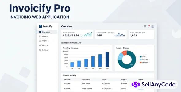nvoicify Pro - Invoicing & Client Portal Web App + Free Android App — cover