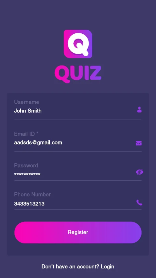 Quiz Online App with Earning System & Reward Ads + Admin Panel — screenshot 2