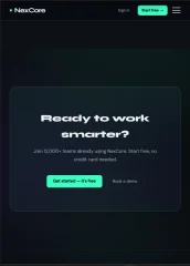 NexCore AI Platform Landing Page