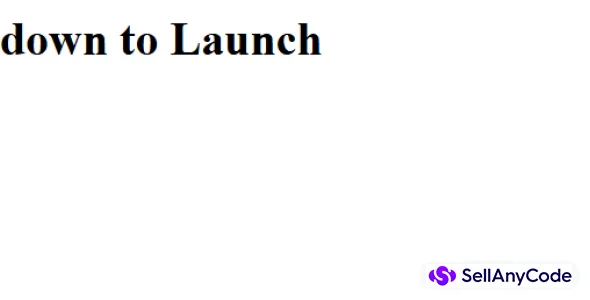 Countdown Timer HTML and JS Script with CSS