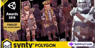 POLYGON Modular Fantasy Hero Characters - Low Poly 3D Art by Synty