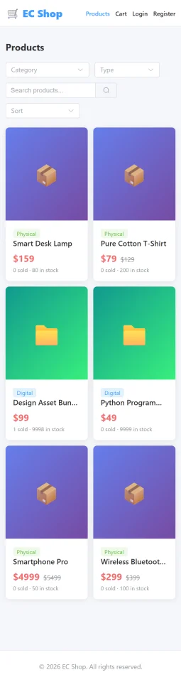 EC Shop Commercial Python FastAPI + Vue 3 eCommerce Source with Resale Licence, Deploy Script & 30-Day Support — screenshot 8