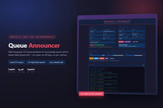 Queue Announcer Multi-Language TTS for Queue Systems