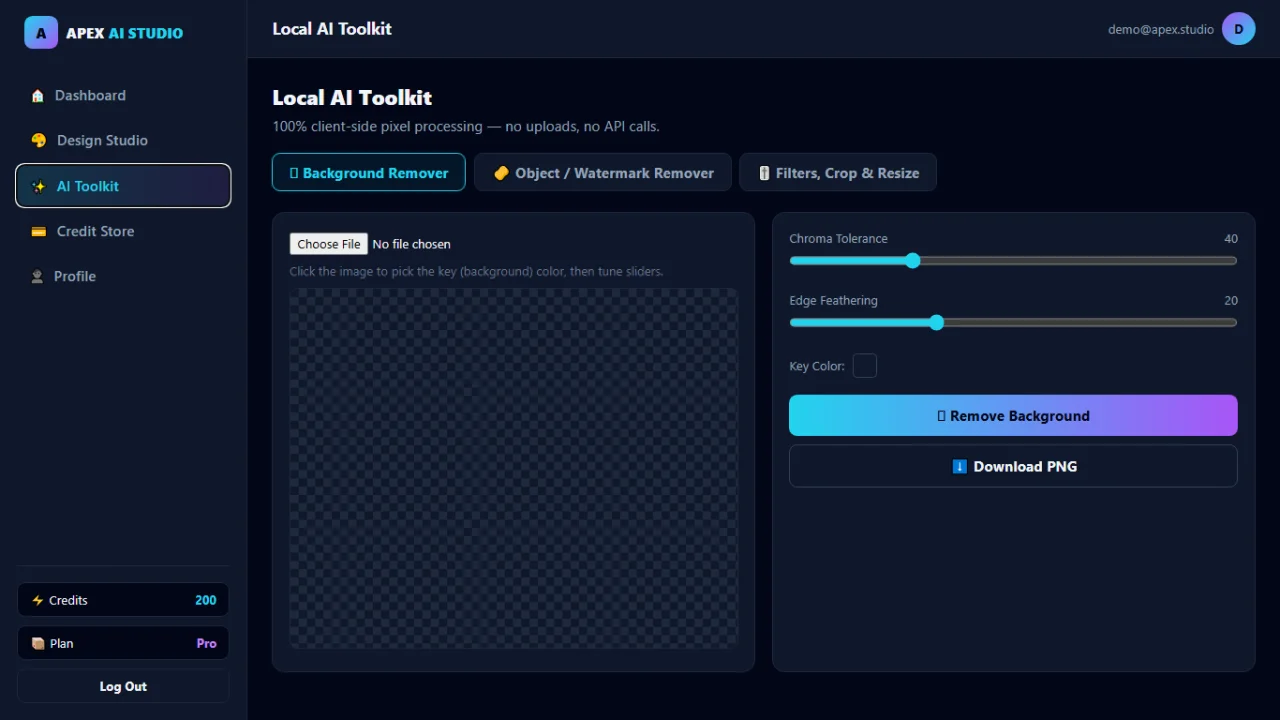 HTML5 Canvas Design Studio & Standalone BG Remover — screenshot 3